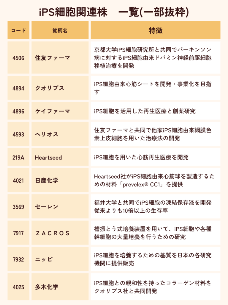 iPS細胞関連株