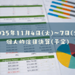 2025年11月04日(火)~07日(金)の個人的注目決算予定銘柄